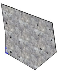 Upper metalic conetion column i=17,6%